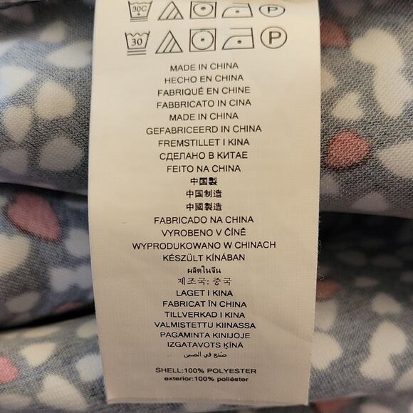 Michael Kors Navy Heart‑Print Fit‑and‑Flare Dress Size 4 Back‑Zip Lined Flirty - Picture 9 of 13